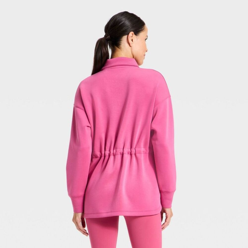 Open Box - All In Motion - Women's Airy Sleek Long Full Zip Jacket Purple - Picture 2 of 4